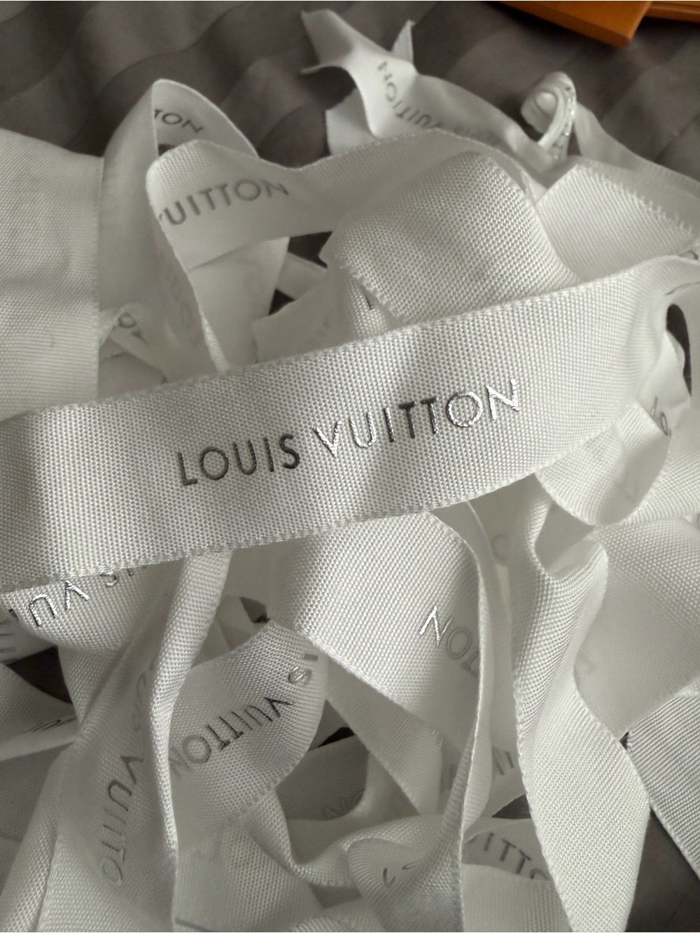 Louis Vuitton White Logo Ribbon - Branded Gift Wrap Ribbon